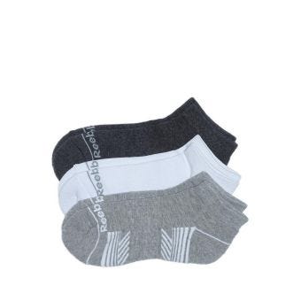 Reebok 3P Ankle Women's Socks - White//Black/Dark Grey