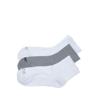 Reebok 3P Quarter women's Socks - White/Melange/White