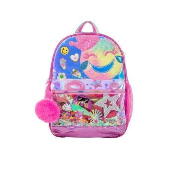 Twinkle Toes Happy Face Backpack Girls - Pink