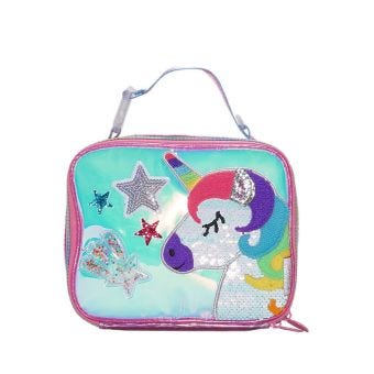 SKECHERS TWINKLE TOES UNICORN FACE LUNCH BAG GIRLS - PINK