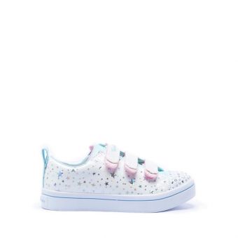Skechers Twi Lites Star Amazing Girl's Sneakers Shoes - WHITE/SILVER