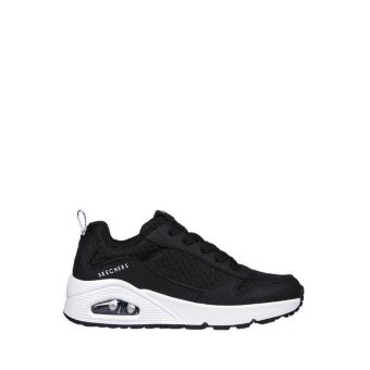 SKECHERS UNO BOYS LEISURE SHOES - BLACK