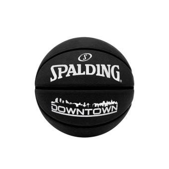 SPALDING DOWNTOWN OUTDOOR RUBBER BALL SIZE 7 - BLACK