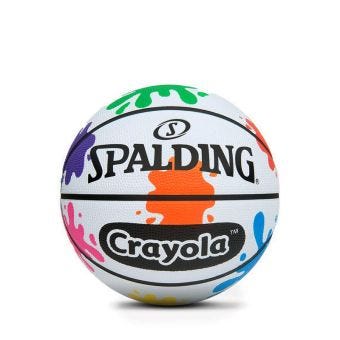 x Crayola Splatter Basketball Size 5 - White/Multicolor
