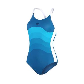 Speedo Shaping Entwine Printed Women One Piece - Blue