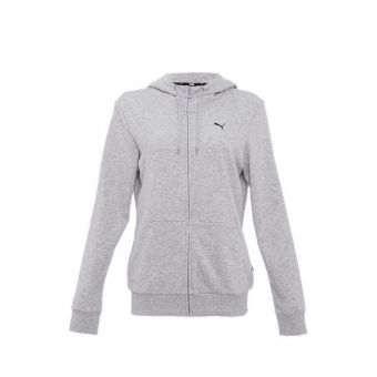 Puma Essentials Small Logo Full Zip Women's Jacket - Light Grey
