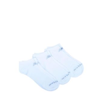 New Balance Performance Cotton Flat Knit No Show Socks 3 Pair Unisex Socks - White