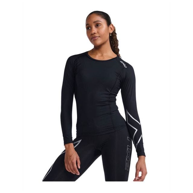 WOMENS CORE COMPRESSION LONG SLEEVES - BLACK