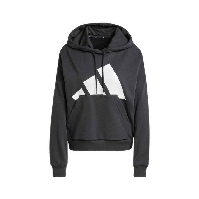 Essentials Big Logo French Terry Loose Women's Hoodie - Black