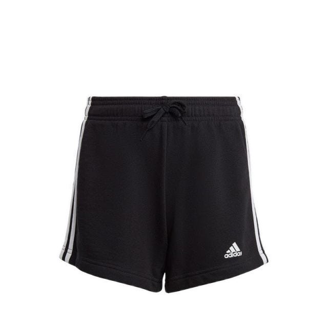 Essentials 3-Stripes Girl's Shorts - Black
