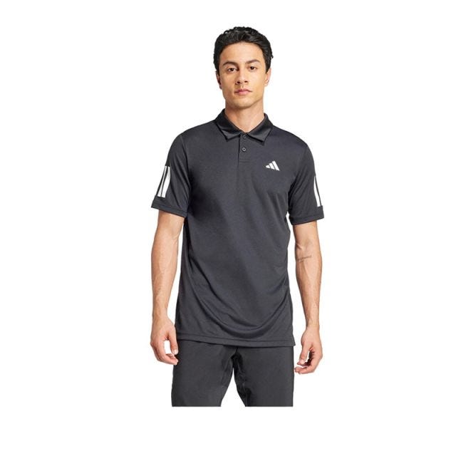 Club Tennis 3-Stripes Men's Polo Shirt - Black