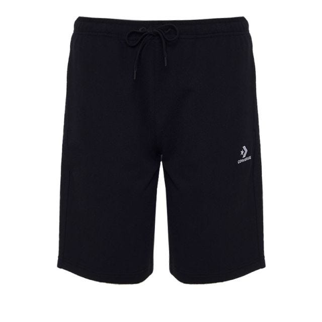Go-To Embroidered Star Chevron Standard-Fit Fleece Men's Short -  Black