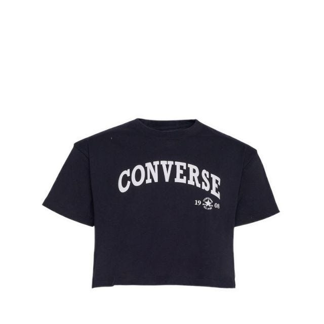 Retro Chuck Cropped Women's Tee -  Black