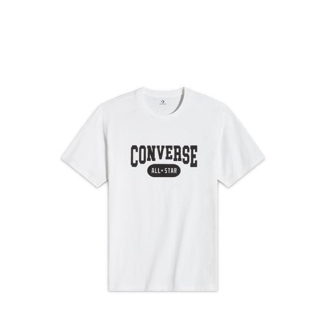 Retro Chuck Logo Center Front Men's Tee - White