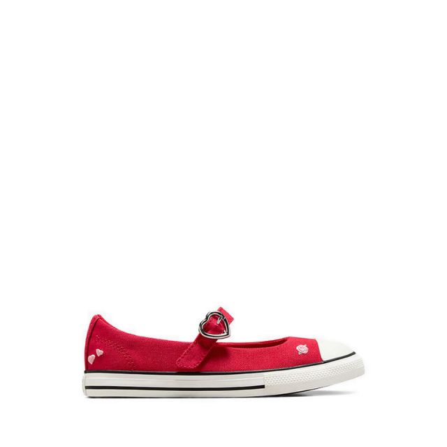 CTAS Dainty Mary Jane Girl's Sneakers - Red/Lt Jellyfish Jitter