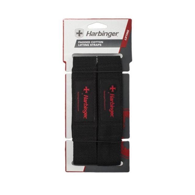 Harbinger Padded Cotton Lifting Straps 21.5" Black