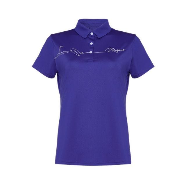 Golf Course Print Polo Women's - Royal Blue