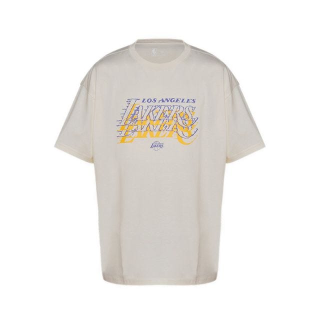 Lakers Oversized Wordmark Men's Tee  - Ivory