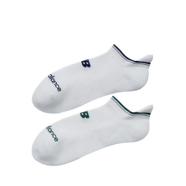 Run Repreve No Show Tab 2 Pack Unisex Socks - White