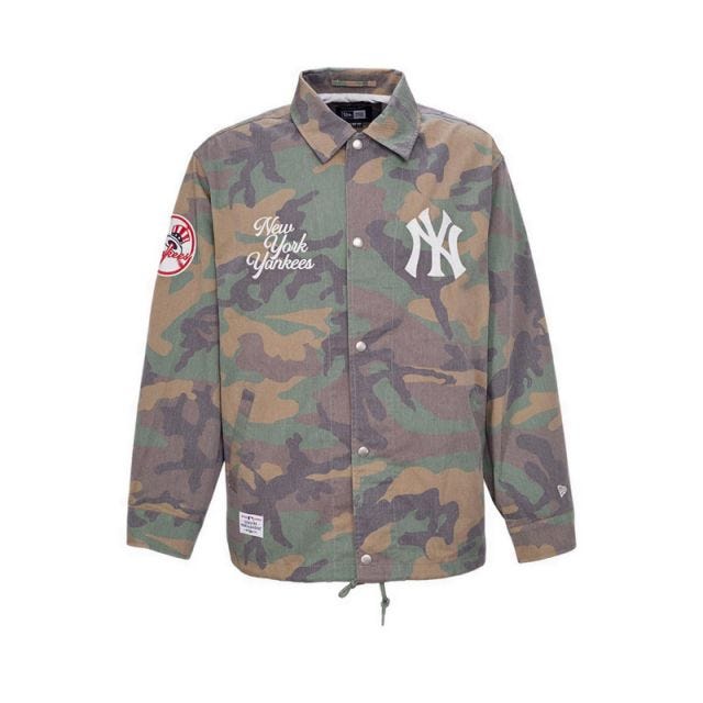 Jacket Ap Mlb Yankees Coach Jk51 Neyyan Men's T-Shirt - Woodland Camo