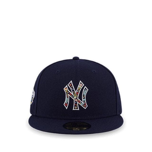 5950 Pack Floral Infilled Neyyan Men's Caps - Navy