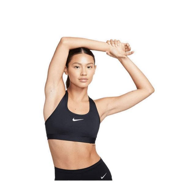 Swoosh Medium Support Women's Padded Sports Bra - Black