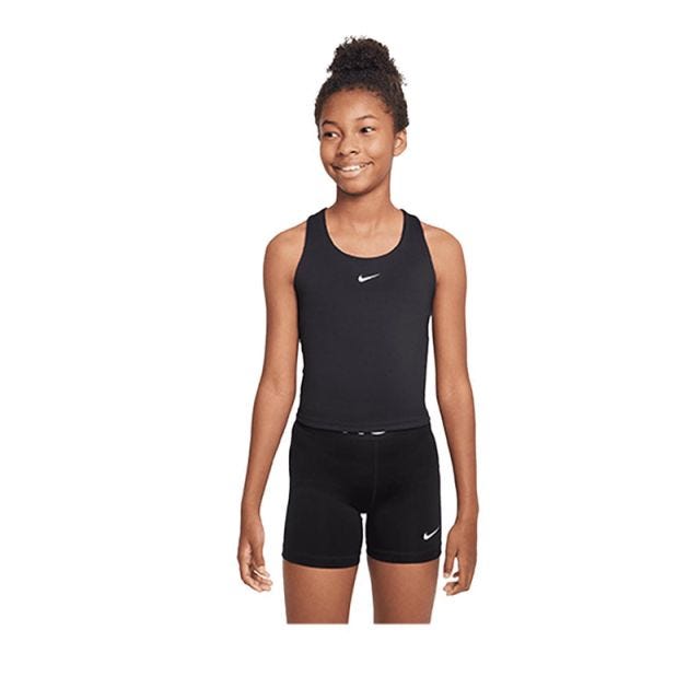 Swoosh Big Kids' (Girls') Tank Sports Bra - Black
