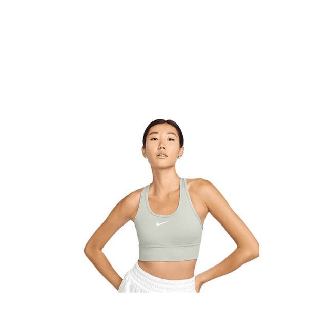 Swoosh Medium Support Women's Padded Longline Sports Bra - Green