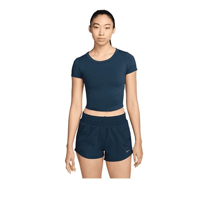 One Fitted Women's Dri-FIT Short-Sleeve Cropped Top - Blue