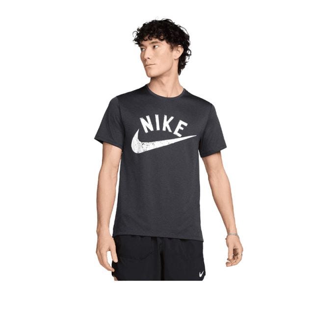 Miler Men's Dri-FIT Short-Sleeve Running Top - Black