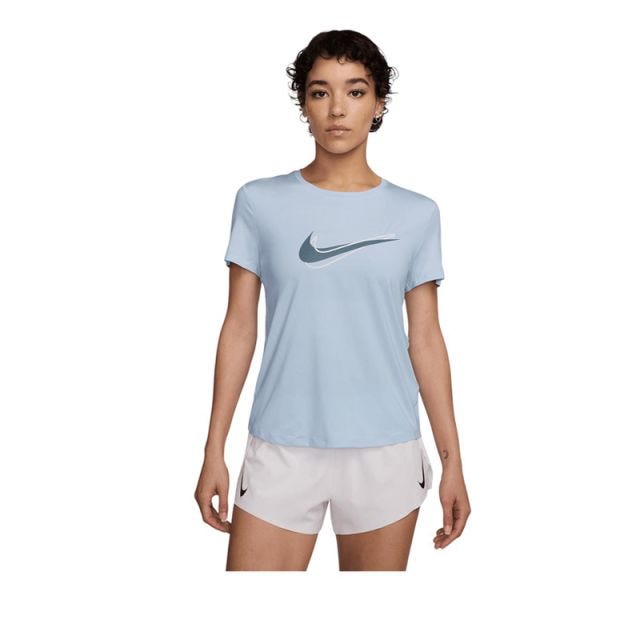 One Swoosh Women's Dri-FIT Short-Sleeve Running Top - Blue