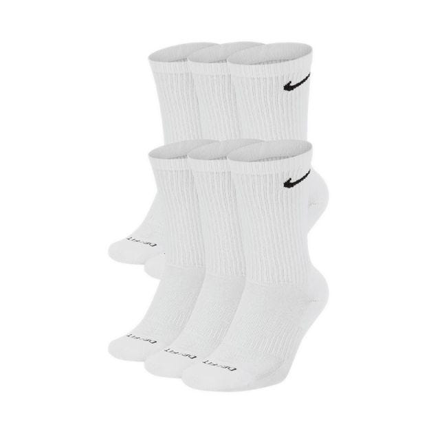 Everyday Plus Cushioned Training Crew Socks (6 Pairs) - White