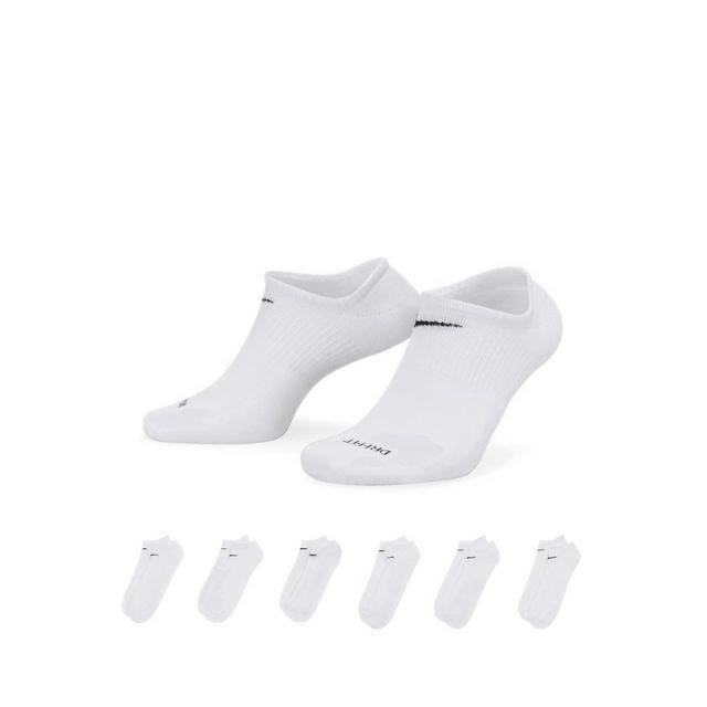 Everyday Lightweight Training No-Show Socks (6 Pairs) - White