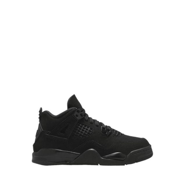Jordan 4 Retro OG Boys' Play School Basketball Shoes - Black/Black