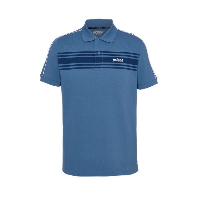 Lifestyle Rubber Print Men's Polo Tee - Navy
