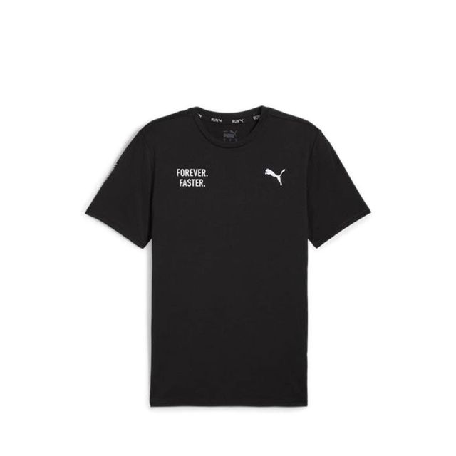 Run Favorites Cat Graphic Men's T-Shirt - Black