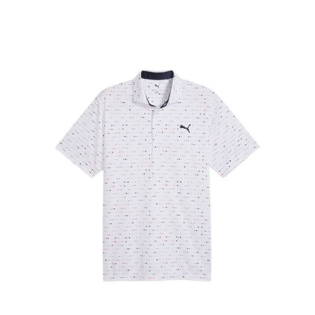 Keys Polo Men's - White Glow-Deep Navy
