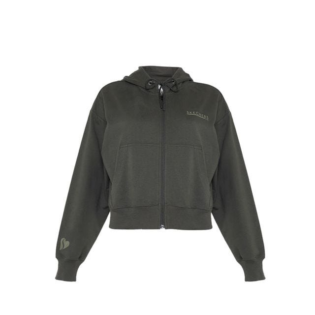 Women Cropped Jackets - Charcoal