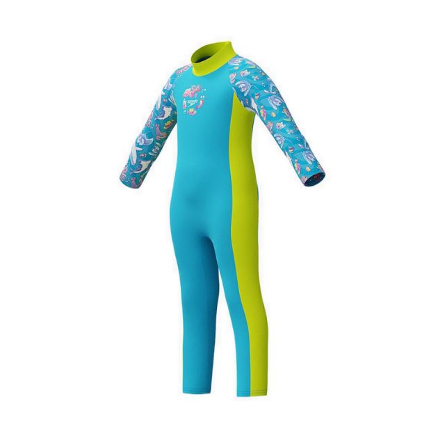 Boys Printed All-In-One Sun Suit - Blue