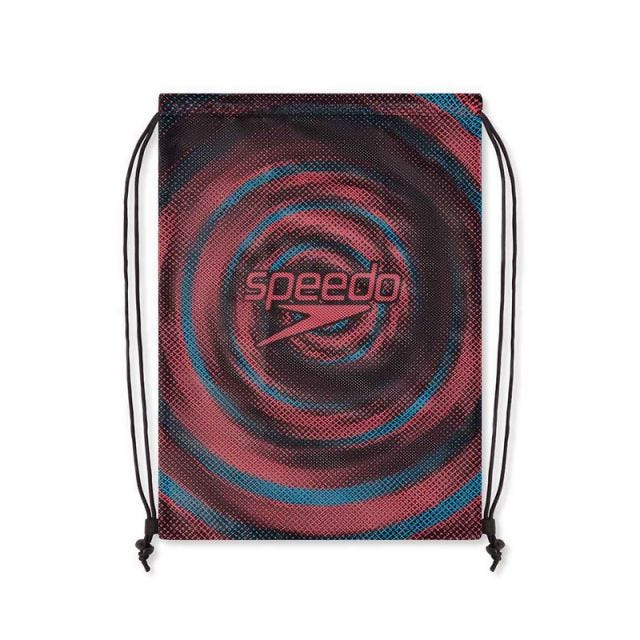 Printed Mesh Bags All Ages Unisex - Red/Blue