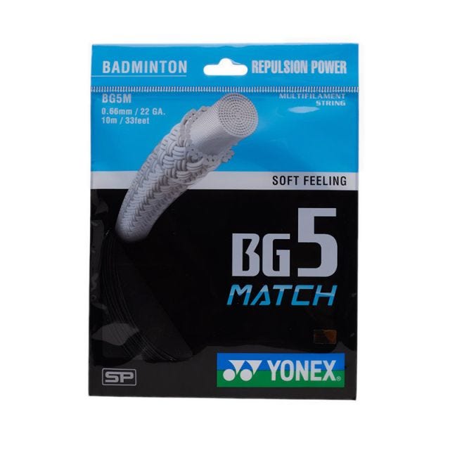 Yonex Gut BG5 Match 66 10M Badminton Strings - Black