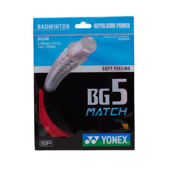 Yonex Gut BG5 Match 66 10M Badminton Strings - Red