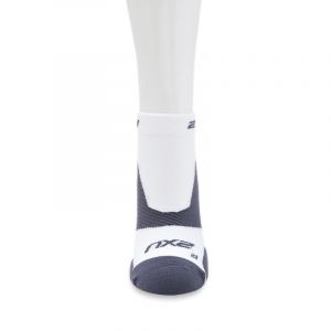 2XU Unisex Vectr Light Cush 1/4 Crew Sock - White