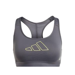 Adidas Powerreact Hyperbright Women's Medium-Support Bra - Grey Six