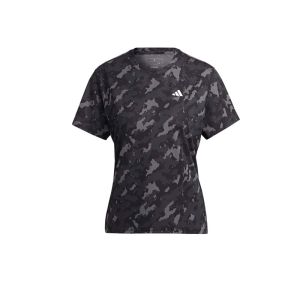 Adidas Own The Run Women's Camo Running T-Shirt - Black