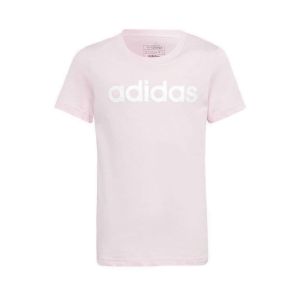 adidas Essentials Linear Logo Cotton Girls Slim Fit T-Shirt - Clear Pink