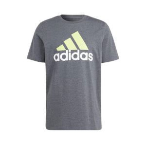 adidas Essentials Single Jersey Big Logo Men's T-Shirt - Dark Grey Heather