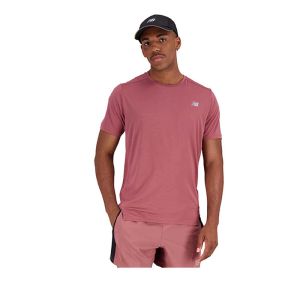 New Balance Accelerate Men's Short Sleeve Top   Washed Burgundy
