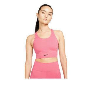 Nike Dri-FIT Swoosh Women's Medium-Support 1-Piece Padded Longline Sports Bra - Pink