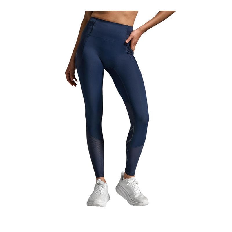 Women's Aero Mesh Hi-Rise Compression Tights - Dark Blue